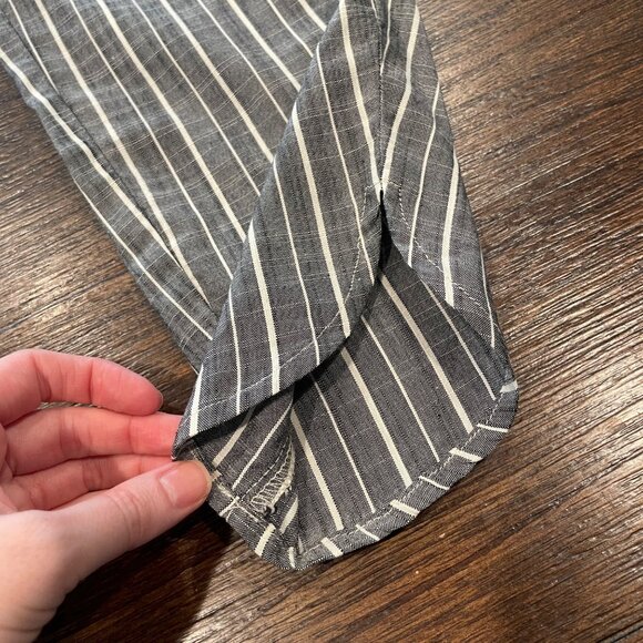 NWT Marine Layer Allison Pant XS Gray Black White Stripe Pull On Ankle Stretch - Picture 4 of 10